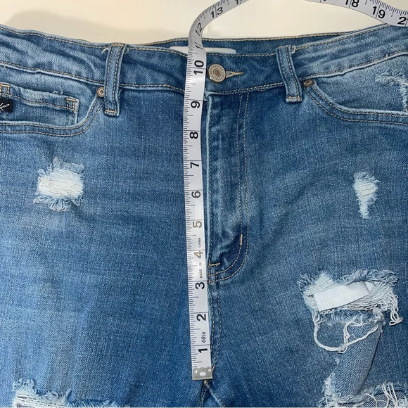 KanCan Light Wash High Rise Destructed Frayed Hem Ankle Skinny Jeans 28 Women’s - Picture 10 of 14